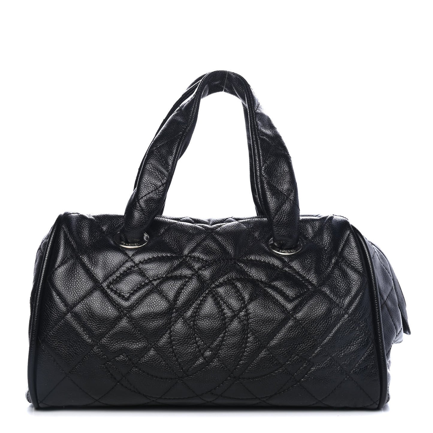 Caviar Quilted CC Timeless Bowler Black