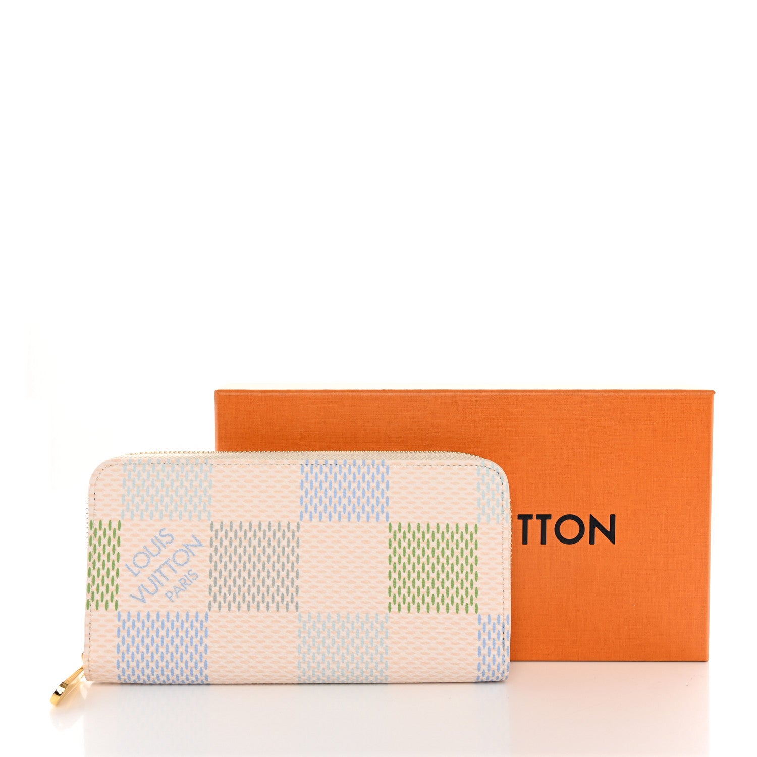 Louis Vuitton Damierlicious Zippy Wallet Pistachio Green 8 of 8