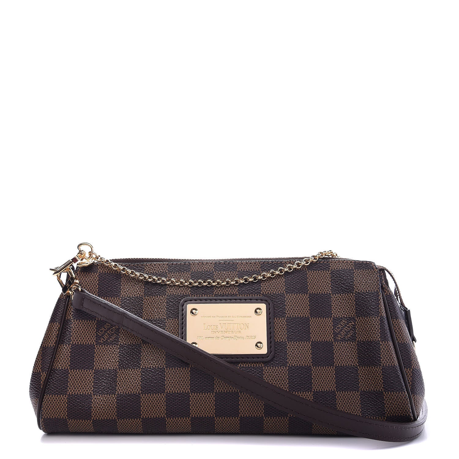 Louis Vuitton Damier Ebene Eva Clutch 1 of 10