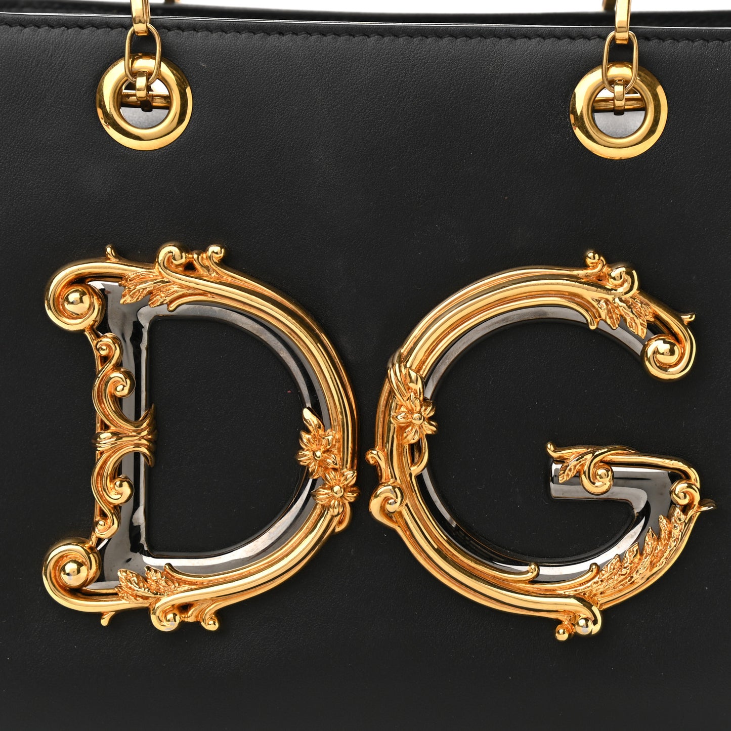 Nappa Large DG Girls Tote Black