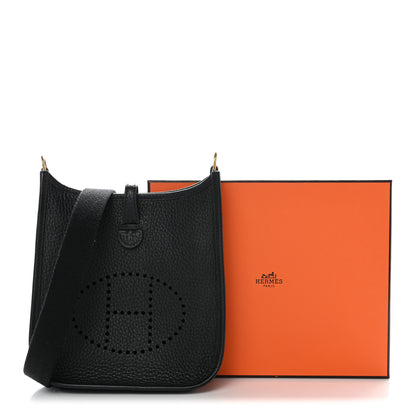 Hermes Taurillon Clemence Evelyne TPM Black 11 of 11