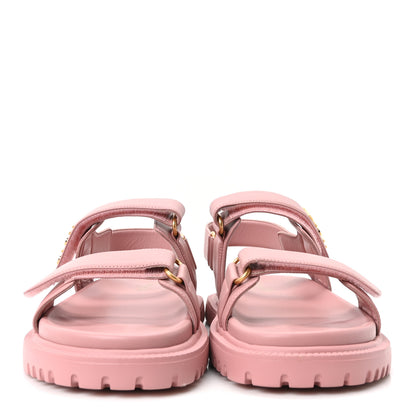 Christian Dior Lambskin Dioract Sandals 39.5 Pink 3 of 9