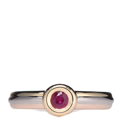 Cartier 18K Pink Yellow White Gold Ruby Ring 49 4.75 1 of 6