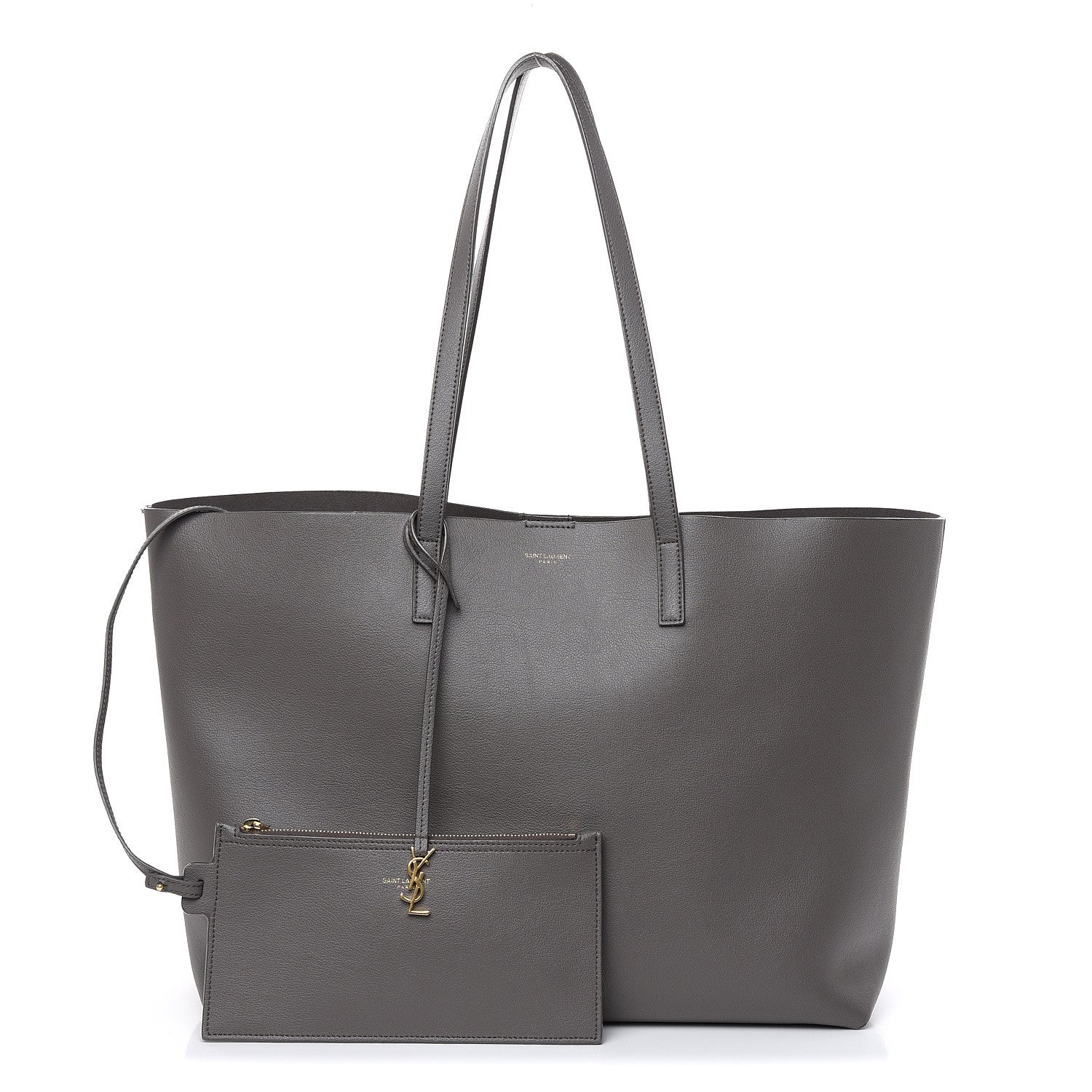 Saint Laurent Calfskin Large Shopping Tote Earth 2 of 12