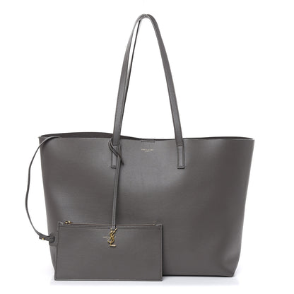 Saint Laurent Calfskin Large Shopping Tote Earth 1 of 12