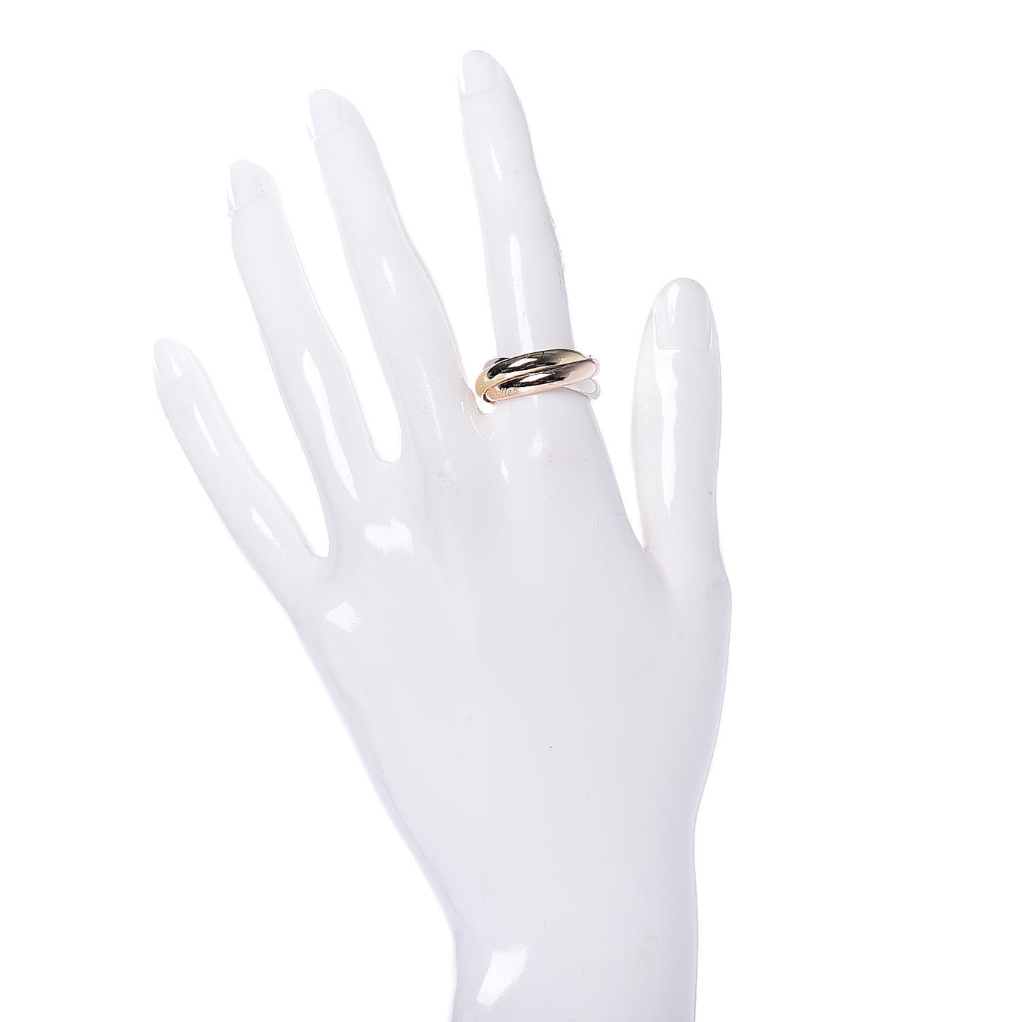 18K Pink Yellow White Gold Classic Les Must De Trinity Ring 55 7.25