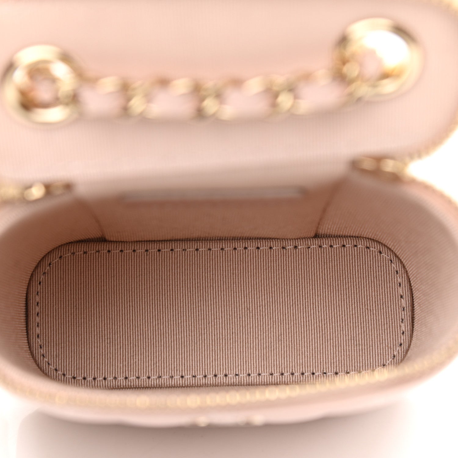 Chanel Caviar Quilted Small Vertical Coco Beauty Vanity Case With Chain Light Pink 5 of 7