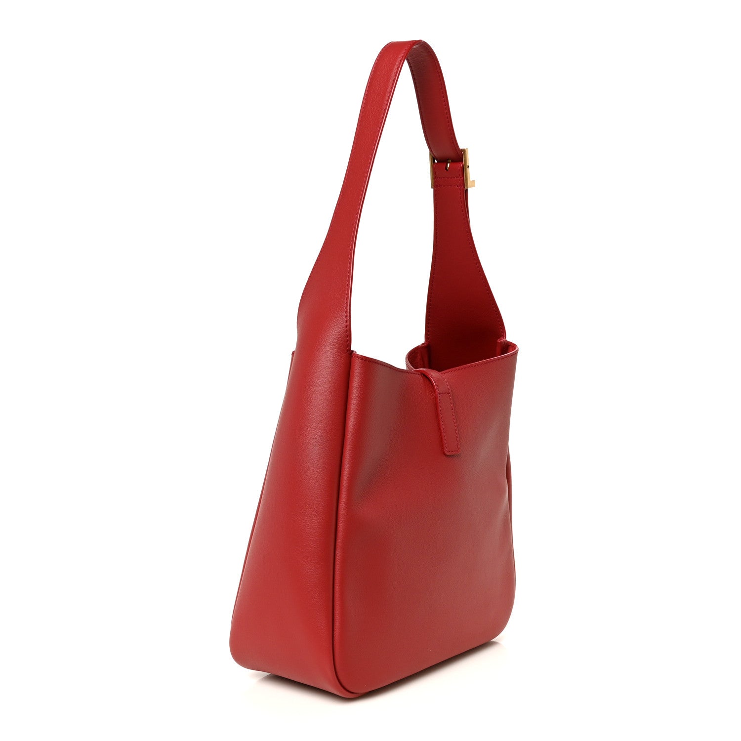Saint Laurent Smooth Calfskin Small Le 5 A 7 Soft Hobo Red Danger 3 of 10