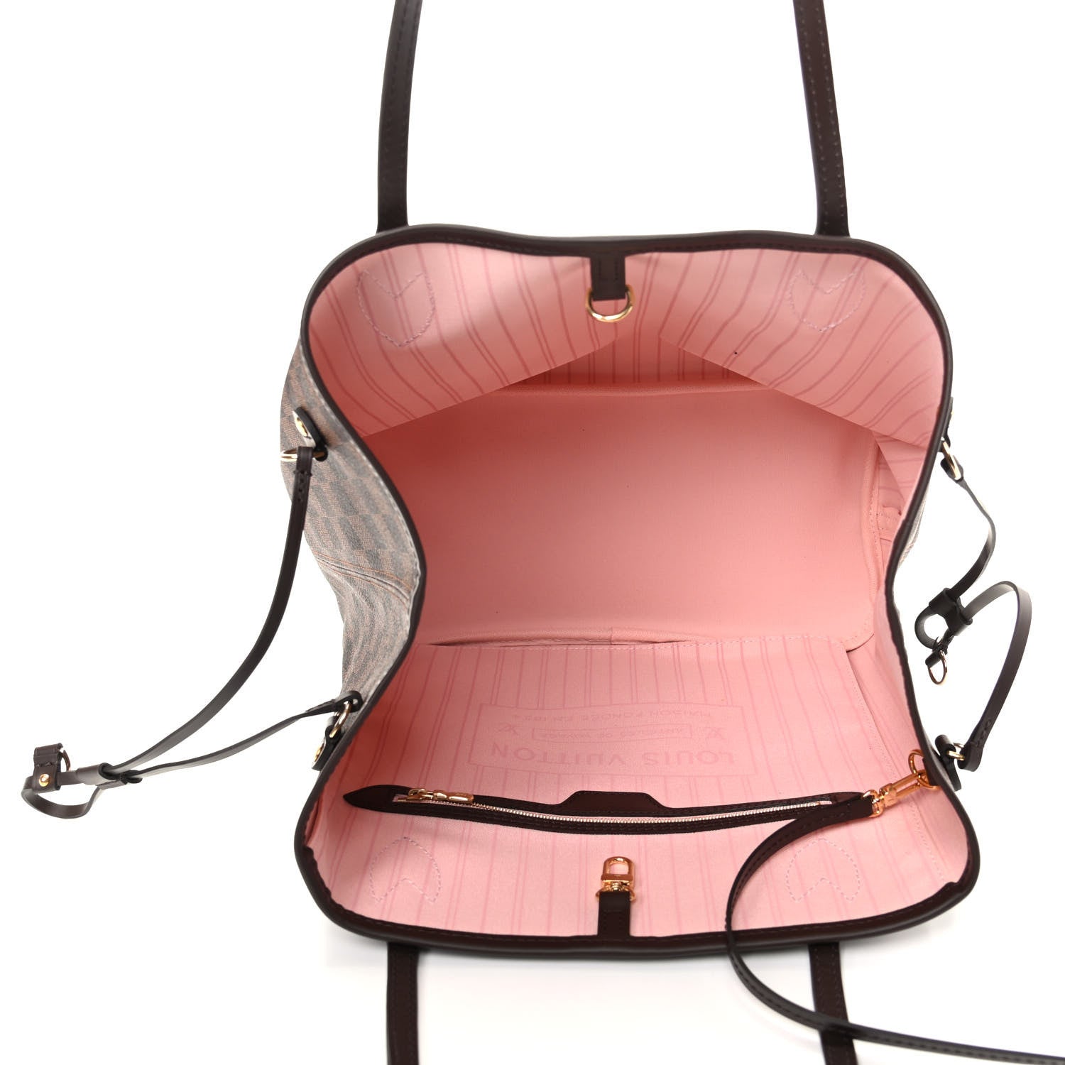 Louis Vuitton Damier Ebene Neo Neverfull MM Rose Ballerine 5 of 8