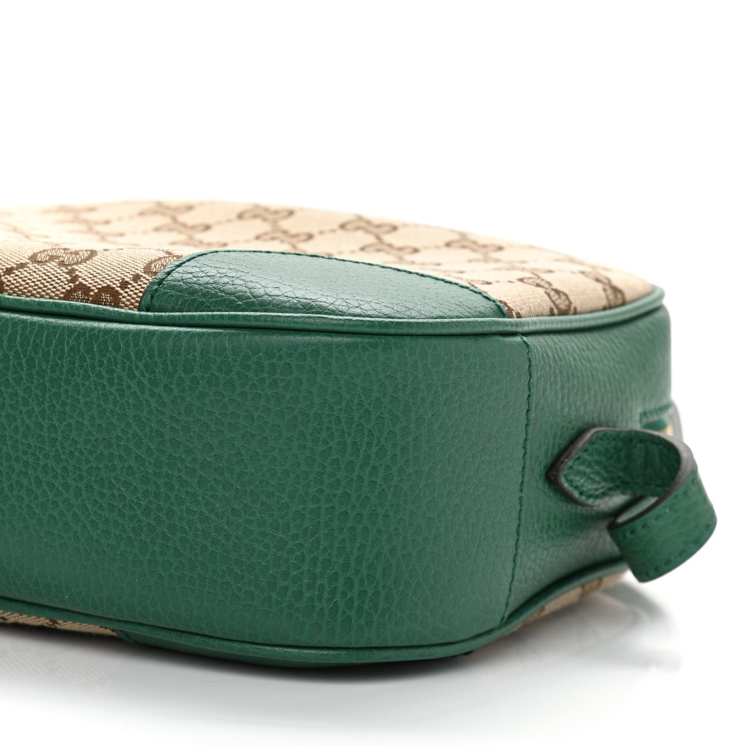 Gucci Monogram Dollar Calfskin Mini Bree Messenger Bag Beige Ebony Emerald 10 of 10
