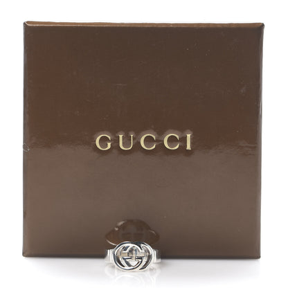 Gucci Sterling Silver Interlocking G Ring 54 6.75 7 of 7