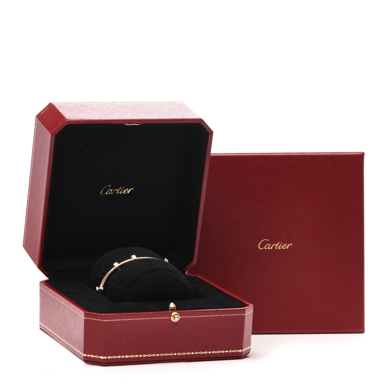 Cartier 18K Pink Gold Diamond Ecrou de Cartier Bracelet 17 4 of 4