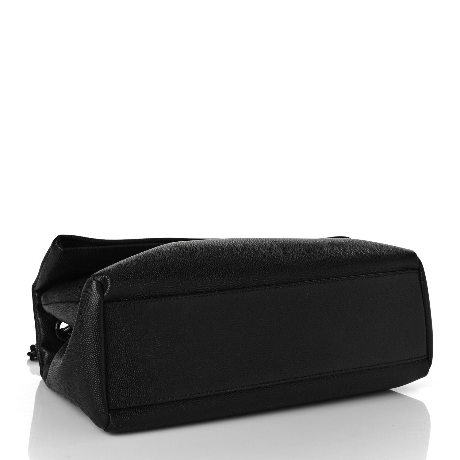 Saint Laurent Grain De Poudre Medium West Hollywood Monogram Fold-Over Black 4 of 9