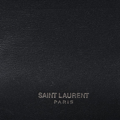 Saint Laurent Grain De Poudre Small Monogram Kate Satchel Black White 6 of 11