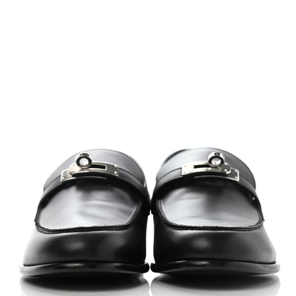 Hermes Calfskin Womens Destin Loafer 41 Black 2 of 10