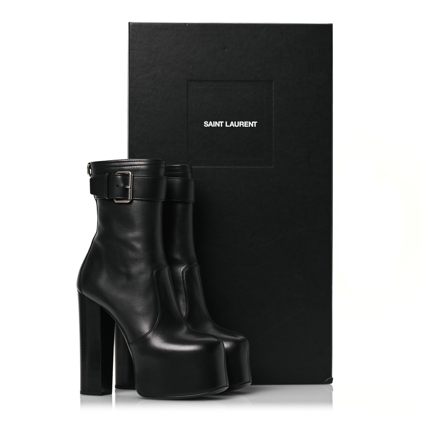 Calfskin Mina Boots 95 38.5 Black