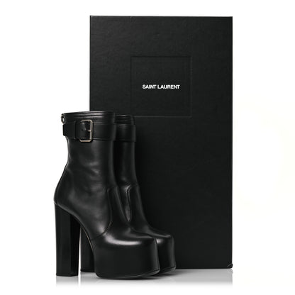 Saint Laurent Calfskin Mina Boots 95 38.5 Black 10 of 10