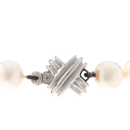 Tiffany 18K White Gold Akoya Pearl 6.5-7mm Signature Strand Necklace 4 of 5
