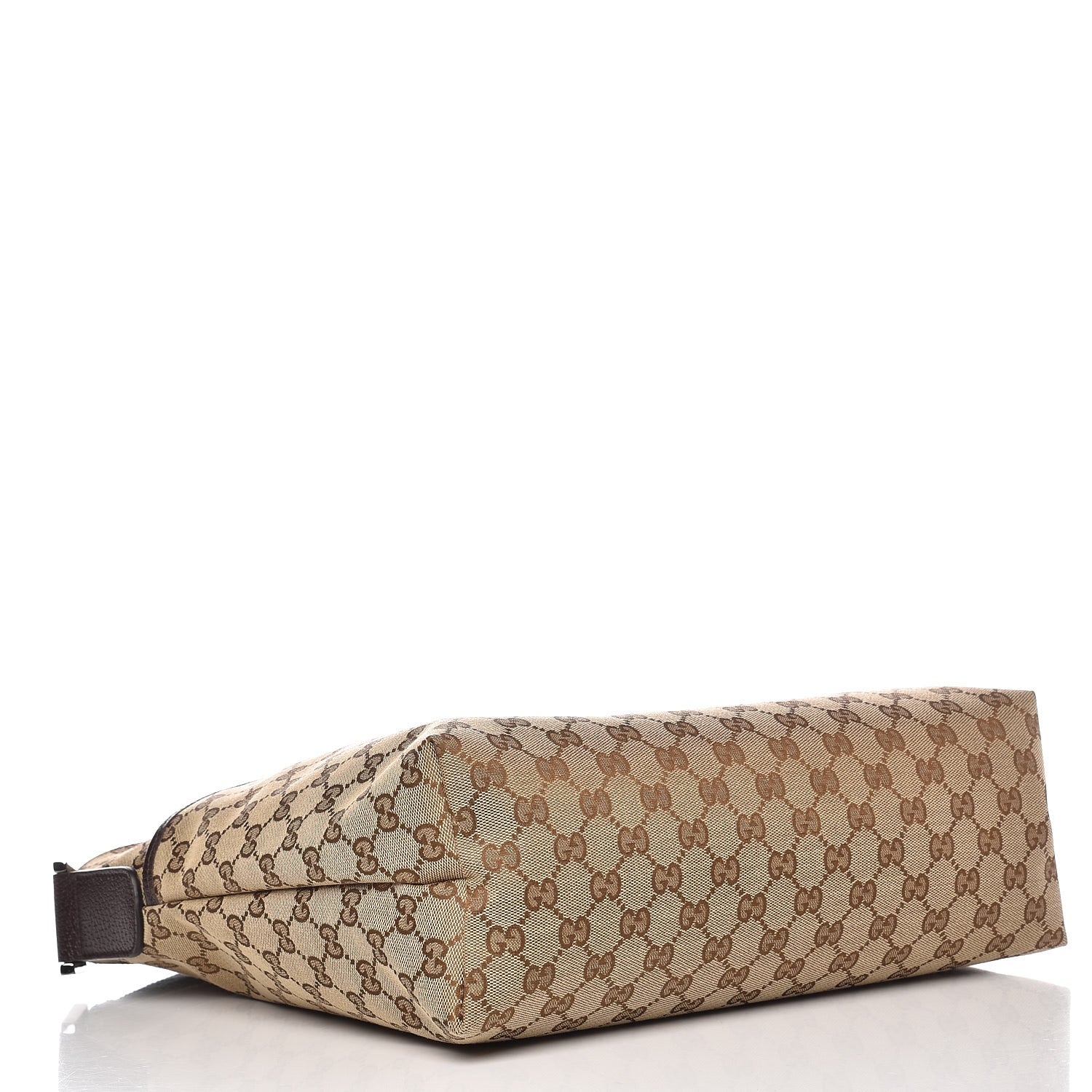 Gucci Monogram Web Medium Flat Messenger Bag Brown 4 of 9