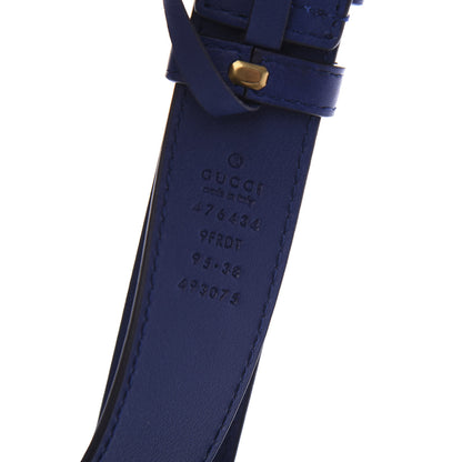 Gucci Velvet Matelasse GG Marmont Belt Bag 95 38 Cobalt Blue 11 of 12