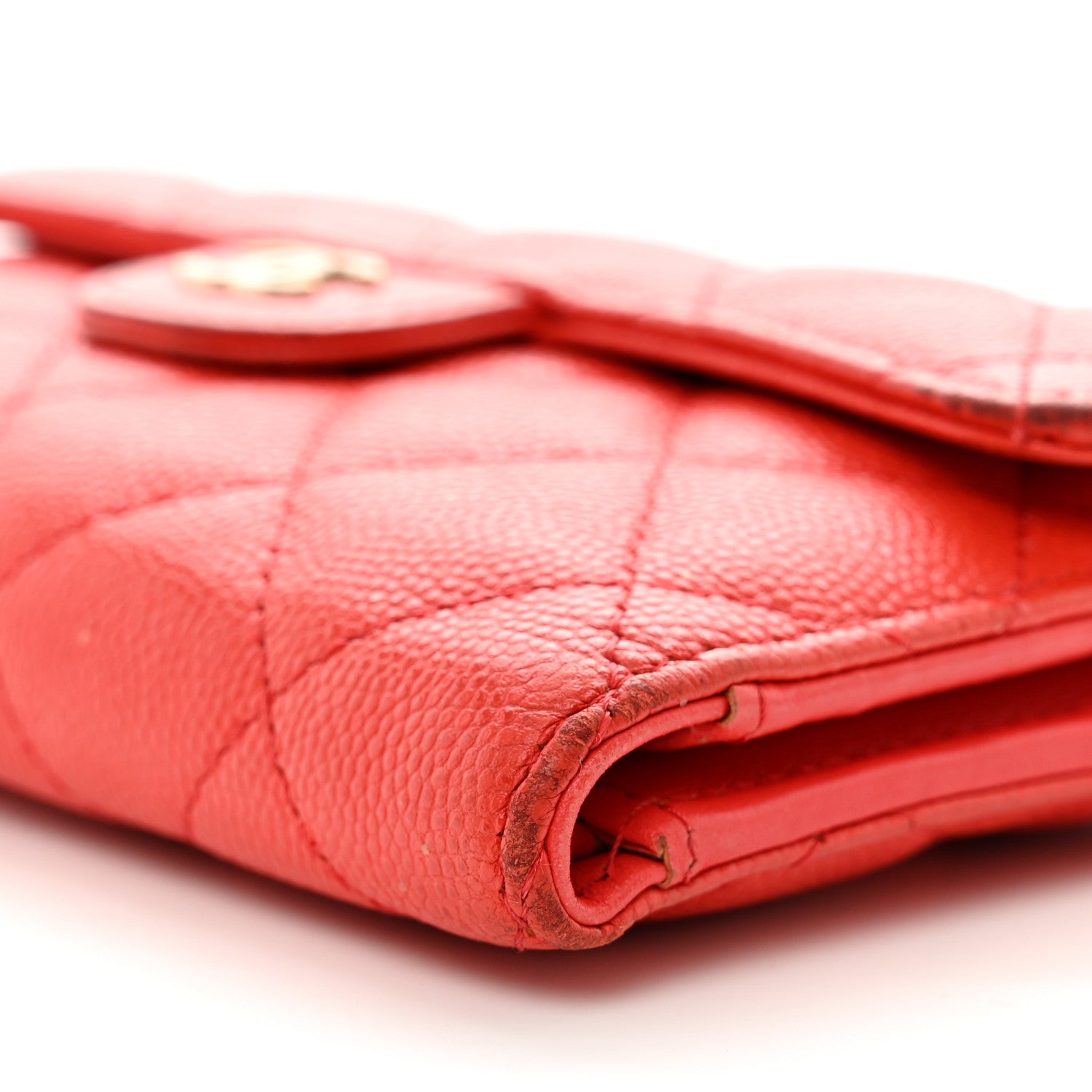 Chanel Caviar Quilted Medium Flap Wallet Red 12 of 14