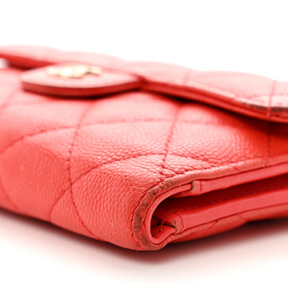 Chanel Caviar Quilted Medium Flap Wallet Red 12 of 14