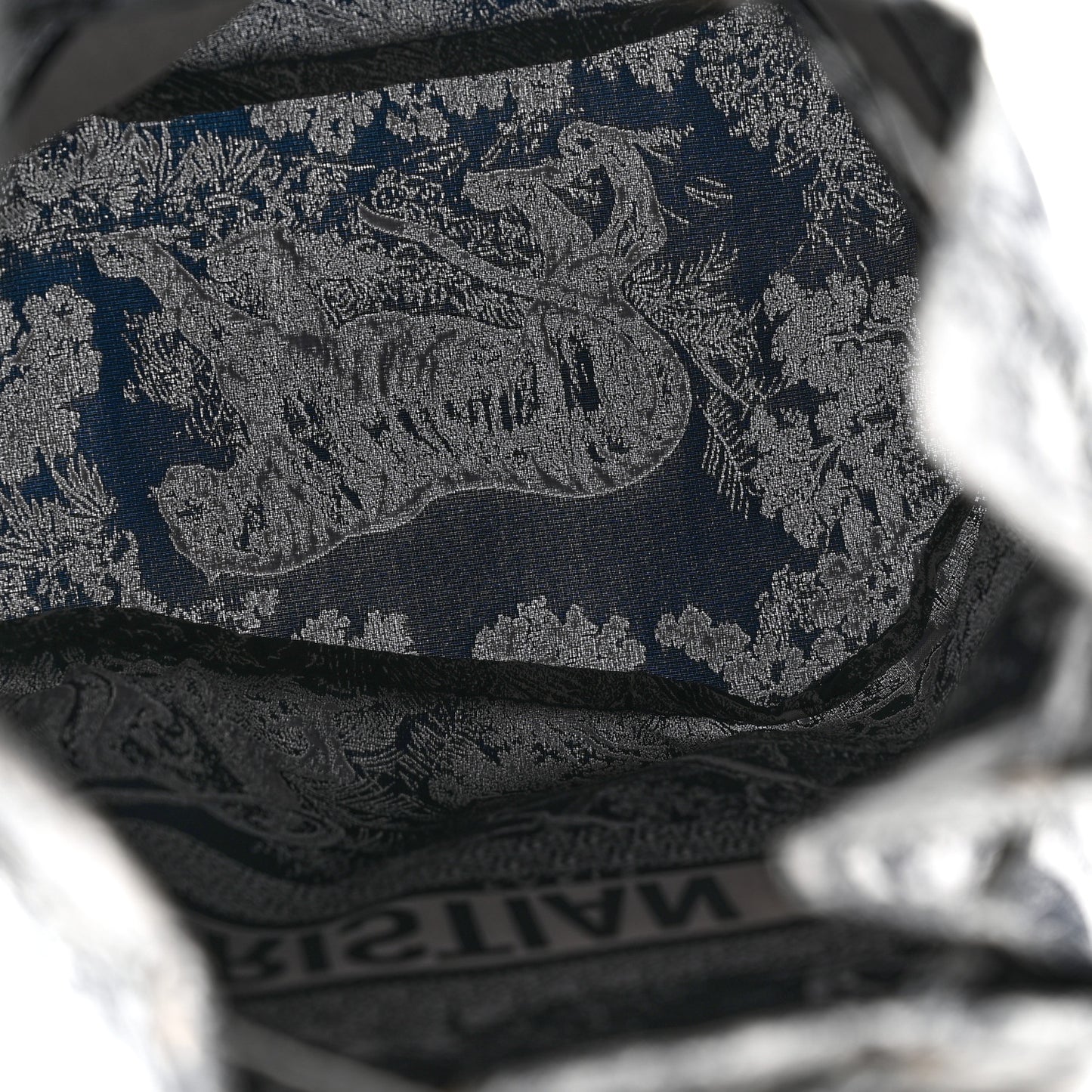 Technical Fabric Embroidered Toile De Jouy Sauvage DiorTravel Pouch Blue