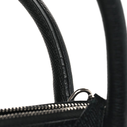Balenciaga Signature Grained Calfskin Logo S Ville Top Handle Bag Black Rose Shocking 9 of 12
