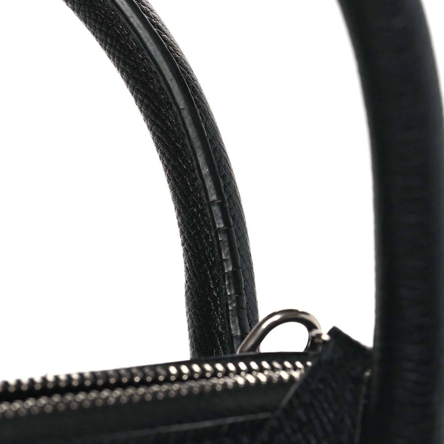 Balenciaga Signature Grained Calfskin Logo S Ville Top Handle Bag Black Rose Shocking 9 of 12