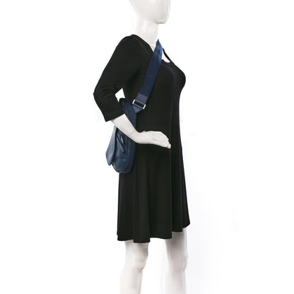 Christian Dior Grained Calfskin Mens Saddle Bag Navy Blue 2 of 11