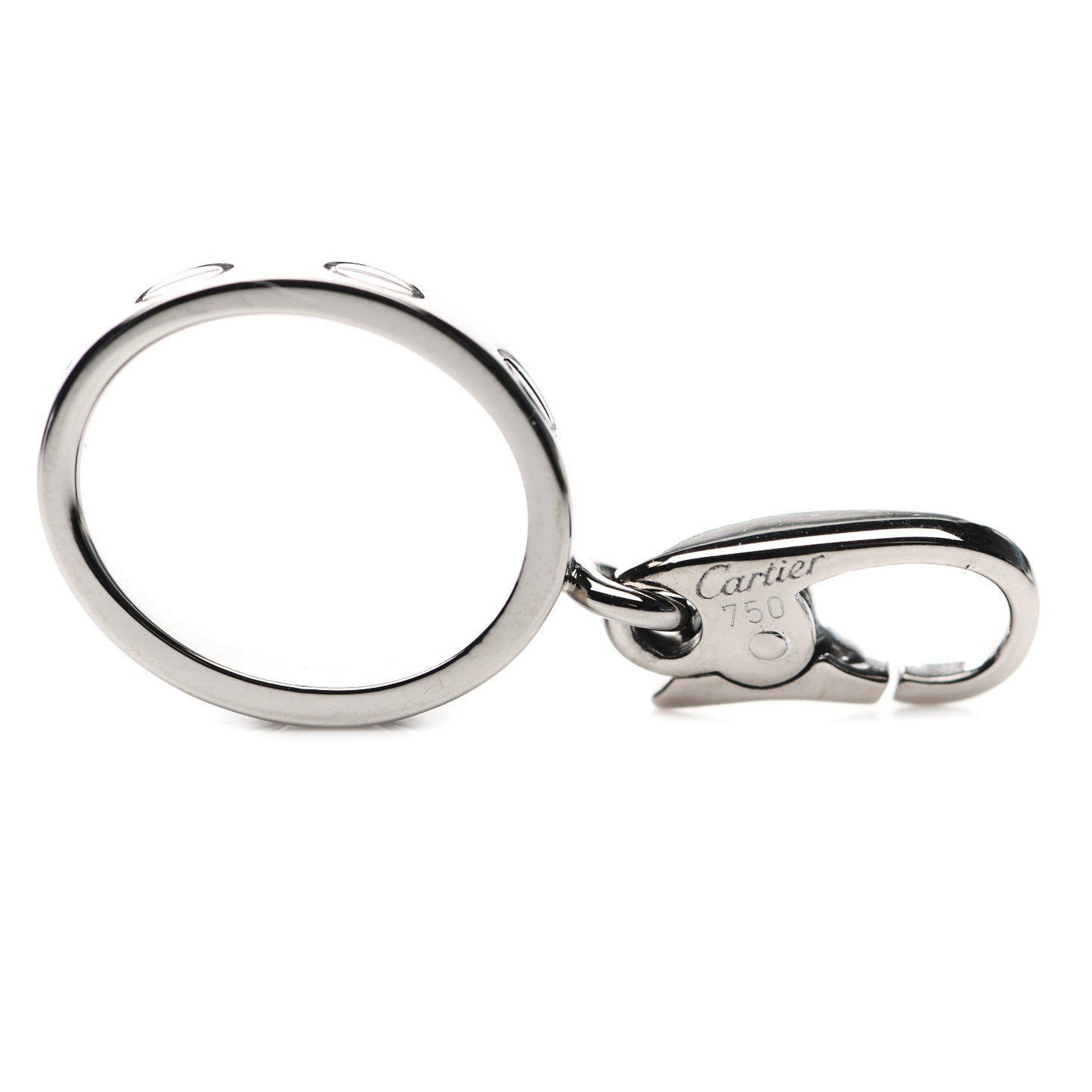18K White Gold LOVE Ring Charm