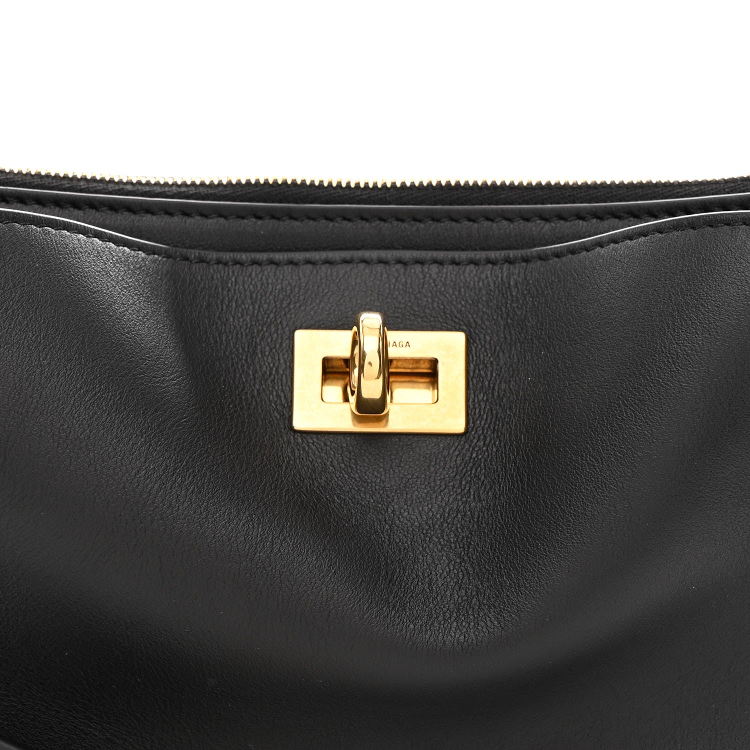 Balenciaga Natural Smooth Calfskin Rodeo Sling Pochette Black 10 of 12