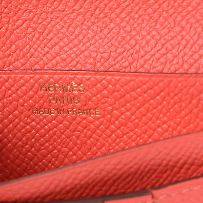 Hermes Epsom Bearn Compact Wallet Rose Jaipur 6 of 8