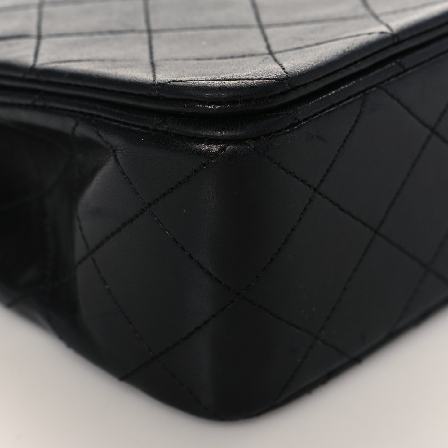 Lambskin Quilted Small Single Flap Bag Black