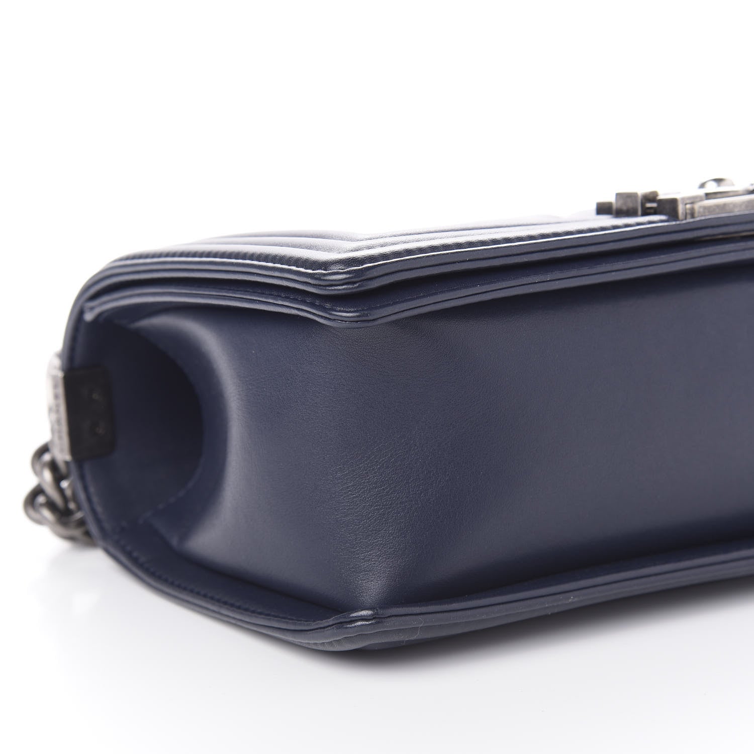 Chanel Calfskin Quilted Medium Boy Flap Dark Blue 7 of 11