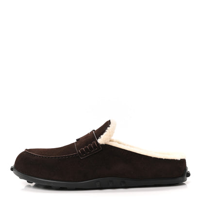 Hermes Suede Goatskin Shearling Go Mules 41 Ebene Ecru 1 of 8