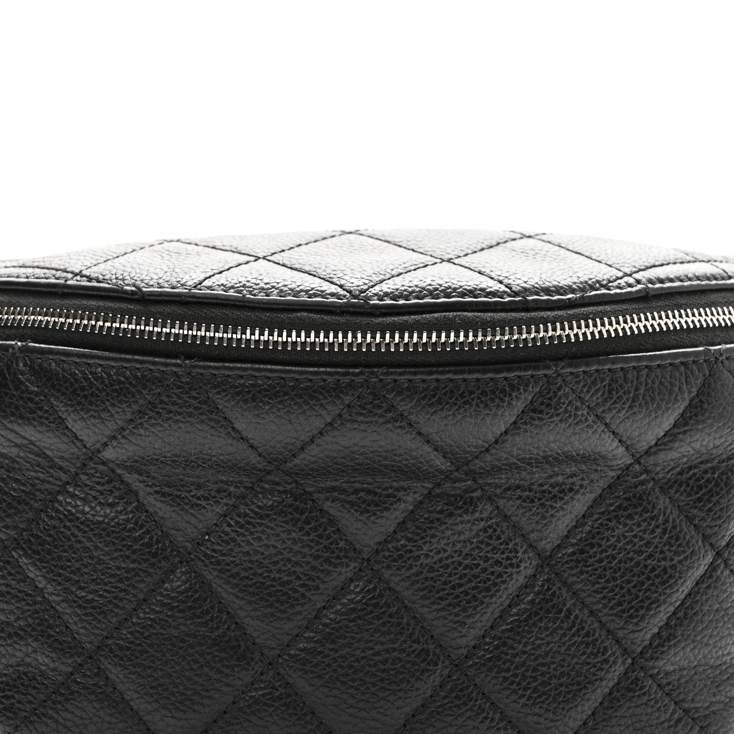 Chanel Grained Calfskin Quilted Waist Belt Bag Black 8 of 11
