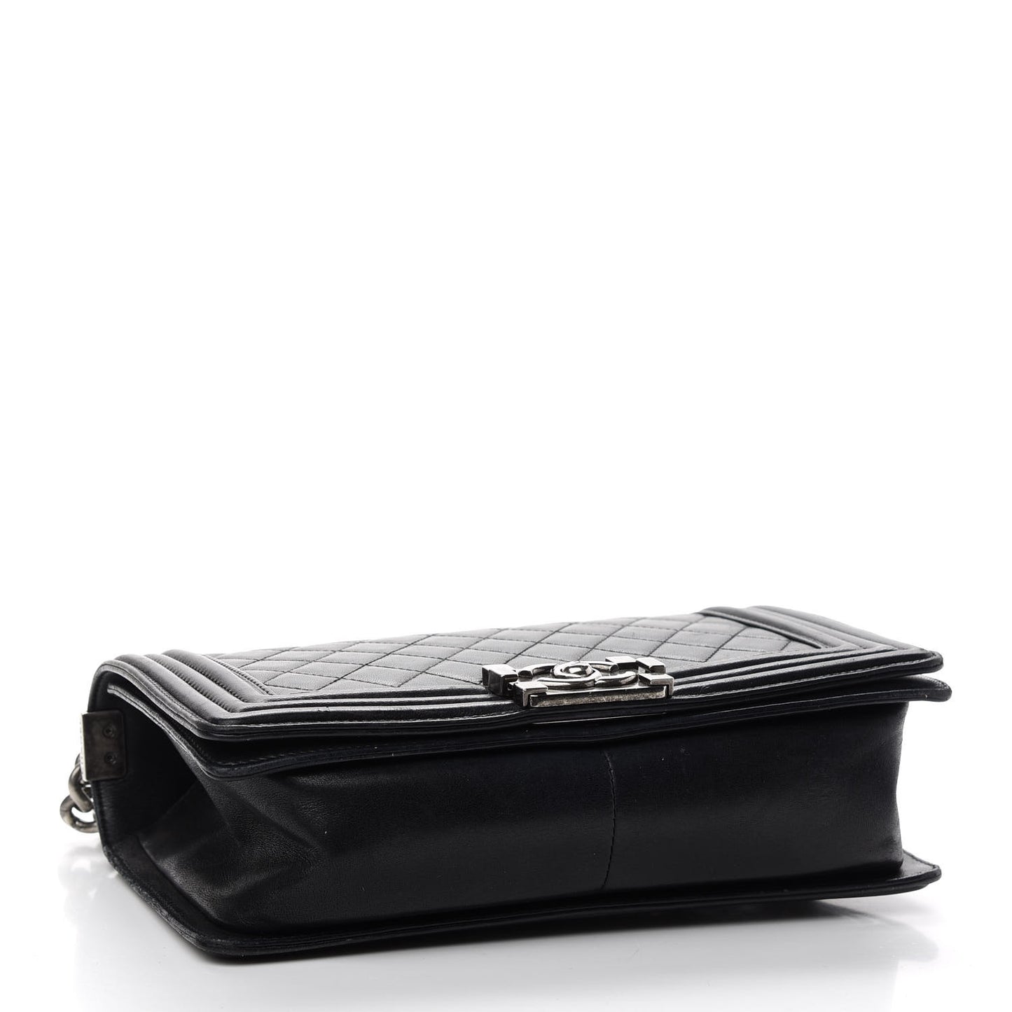 Lambskin Quilted Medium Boy Flap Black