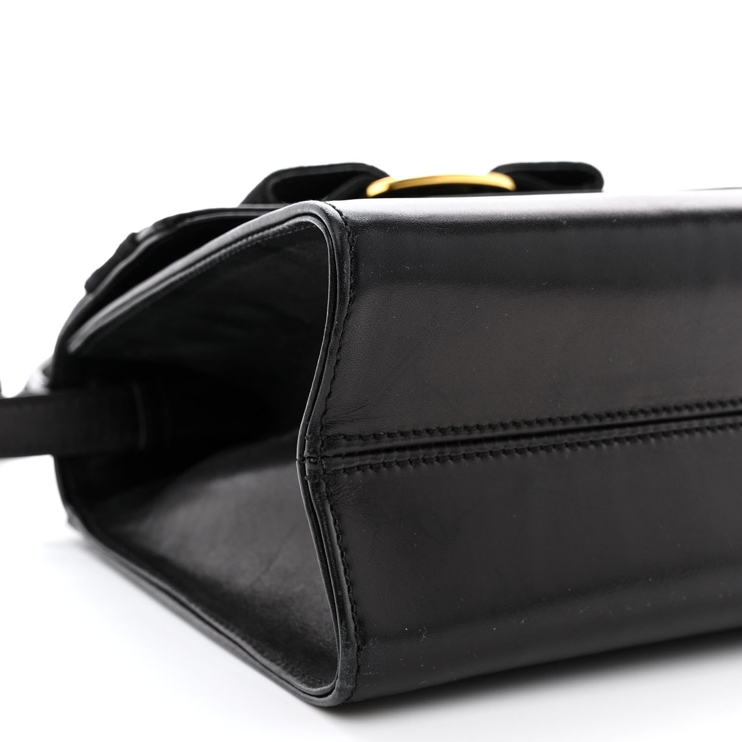 Salvatore Ferragamo Calfskin Vera Bow Mini Top Handle Crossbody Bag Black 9 of 12