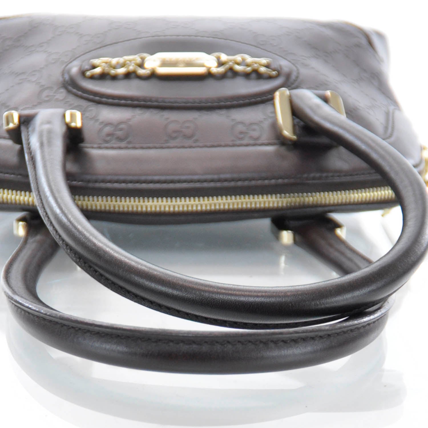 Gucci Guccissima Punch Handbag Chocolate Brown 6 of 9