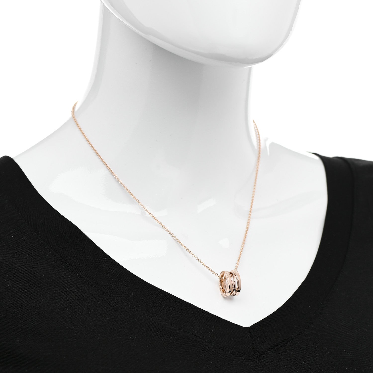 Bulgari 18K Rose Gold B.Zero1 Open Legends Pendant Necklace 2 of 7