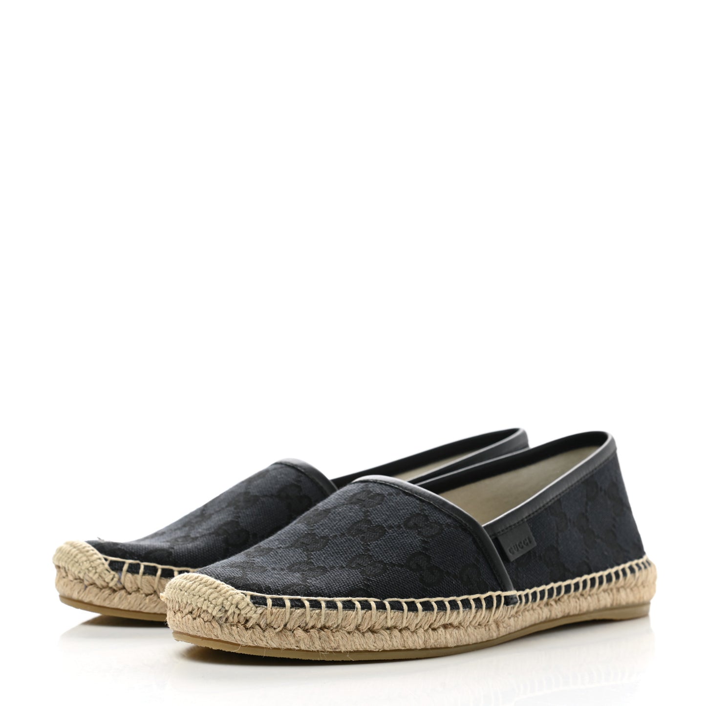 Monogram Espadrilles 36 Black
