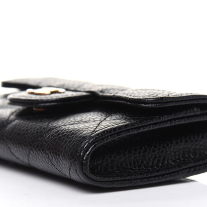 Chanel Caviar Quilted Flap Card Holder Wallet Black 10 of 12