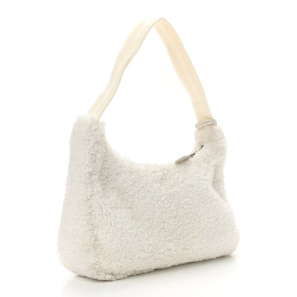 Prada Terry Cloth Mini Re-Edition 2000 Bag White Black 3 of 10