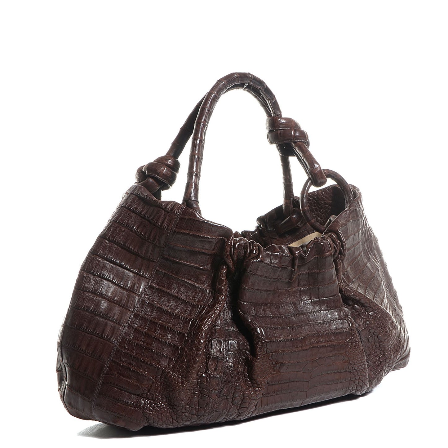 Crocodile Hobo Brown