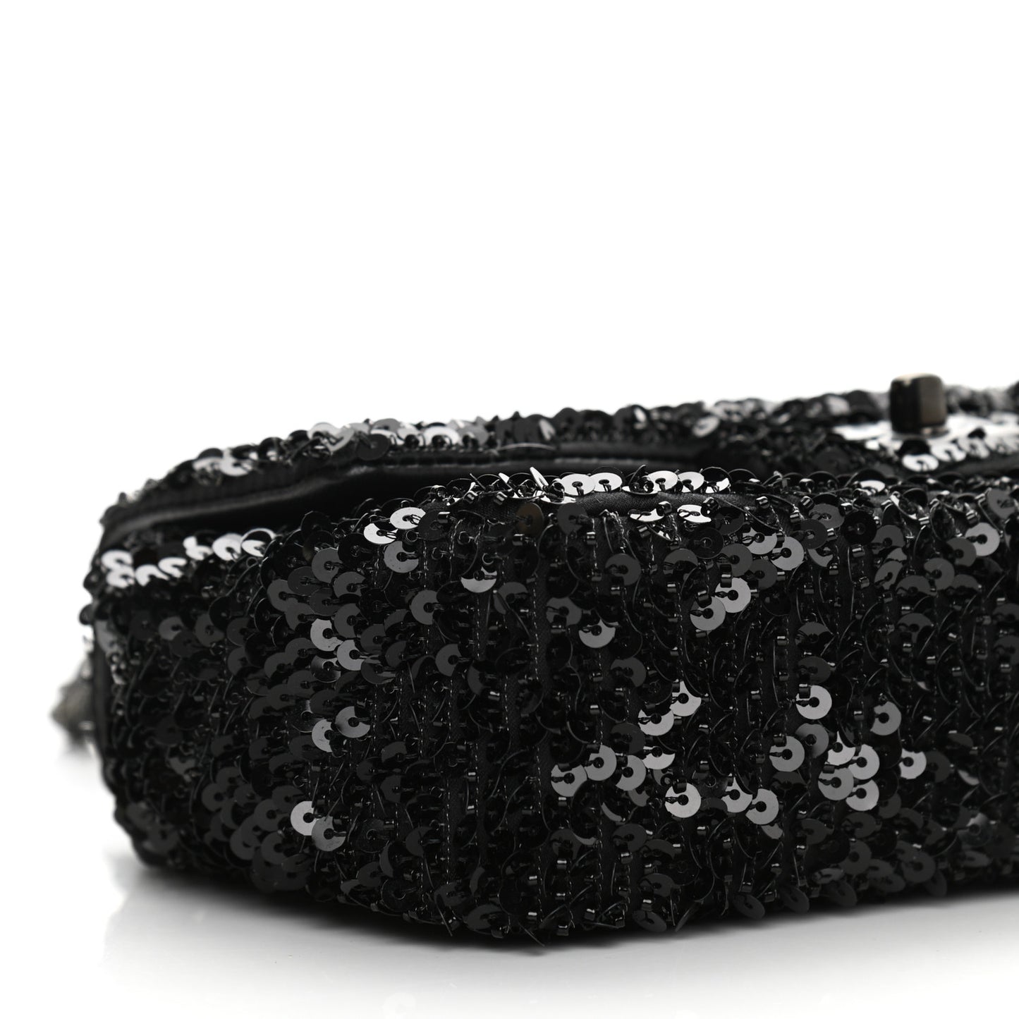 Sequin Mini Rectangular Flap Black