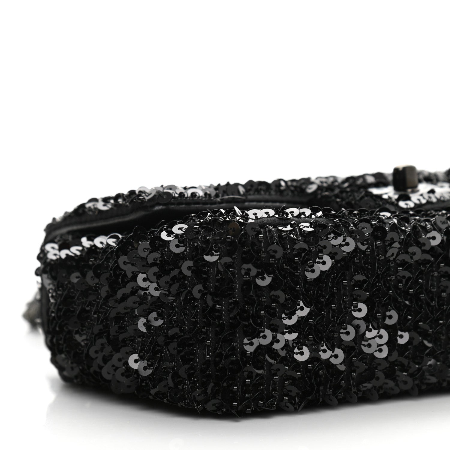 Chanel Sequin Mini Rectangular Flap Black 9 of 10