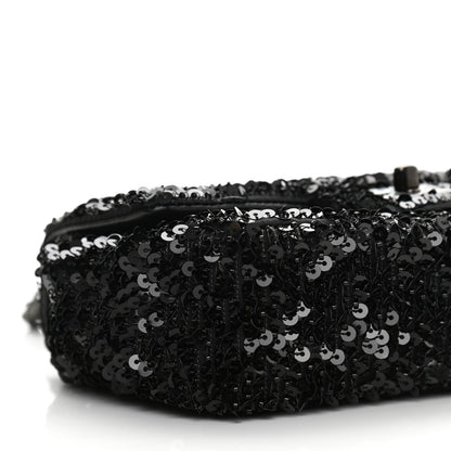 Chanel Sequin Mini Rectangular Flap Black 9 of 10