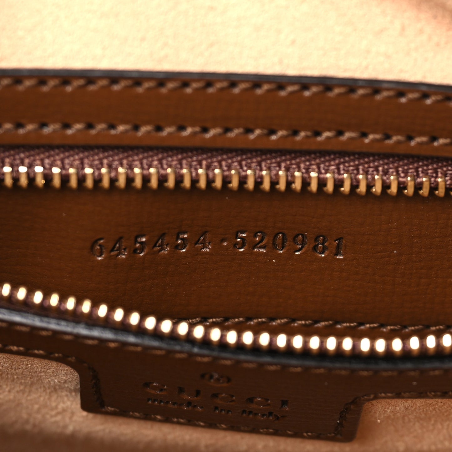 GG Supreme Monogram Small Horsebit 1955 Shoulder Bag Beige Brown Sugar
