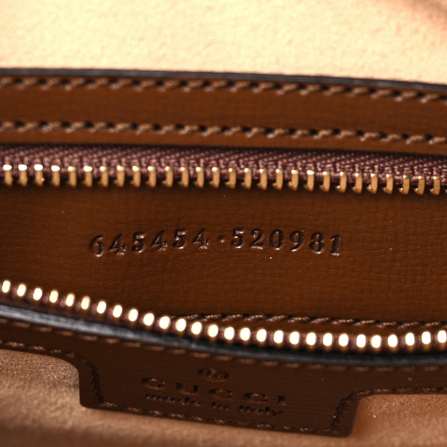Gucci GG Supreme Monogram Small Horsebit 1955 Shoulder Bag Beige Brown Sugar 7 of 9